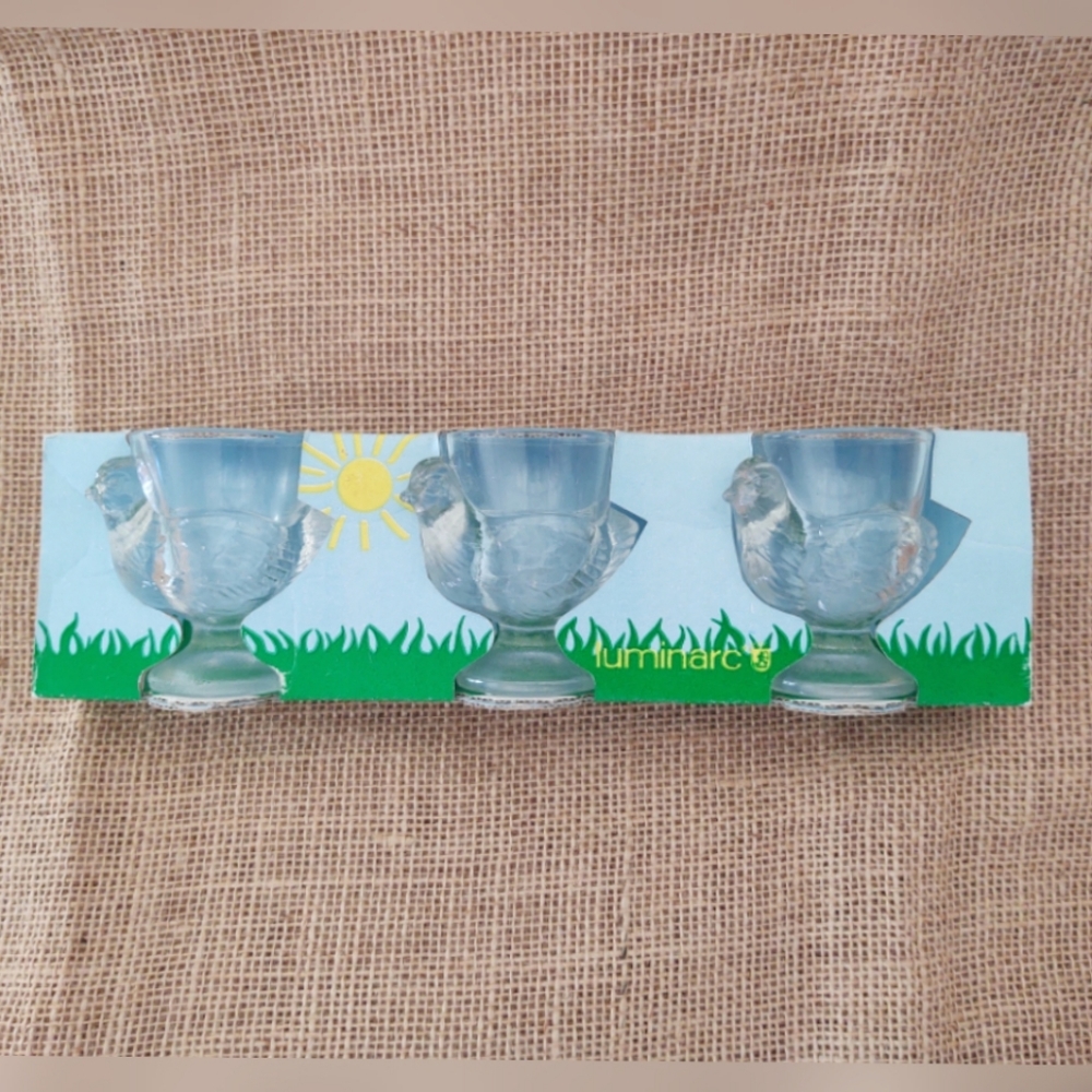 Egg Cups set of 3 by Luminarc NIB